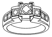 Modern engagement rings
