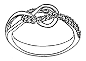 Modern wedding ring
